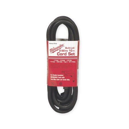 Milwaukee Tool MilwaukeeÂ® 10 ft. 2-Wire QUIK-LOKÂ® w/ Twist Lock Plug Cord 48-76-5110